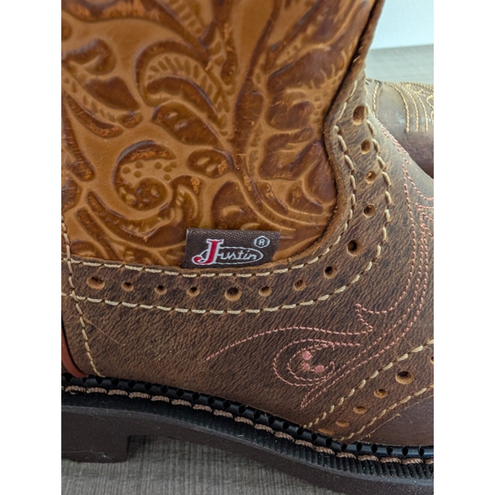 Justin Women's Starlina Western Boot Broad Square Toe - GY9530 6.5 B US - Picture 6 of 11